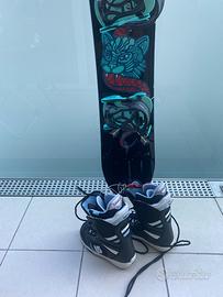 Snowboard 130 + scarponi 35