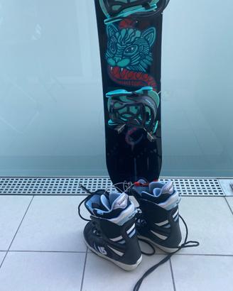 Snowboard 130 + scarponi 35