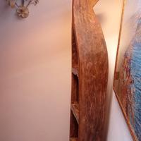 Canoa legno libreria 