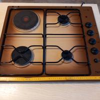 piano rex 3 fuochi +piastra . marrone nuovo