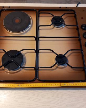 piano rex 3 fuochi +piastra . marrone nuovo