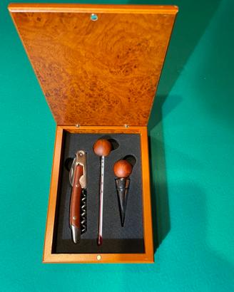 Set da vino in elegante scatola di legno