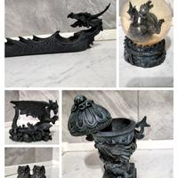 porta candele incenso gioie dark gotic drago 