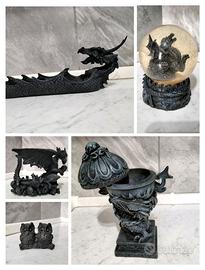 porta candele incenso gioie dark gotic drago 