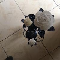 Candelabro in ferro battuto, con  candele incluse