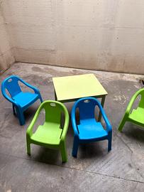 Tavolo per bambini con sedie