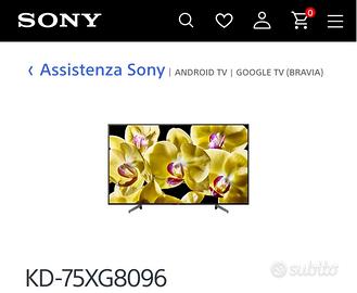 Tv Sony 75xg8096 Guasto per ricambi