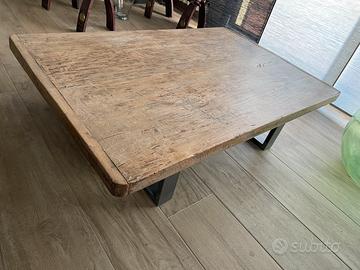 Tavolino basso legno antico orientale