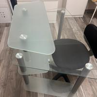 Scrivania x pc in vetro temprato