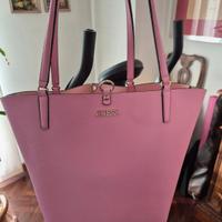 Borsa tote Guess double face rosa 