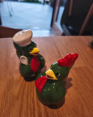 Set sale e pepe Riso Gallo in ceramica Vintage 