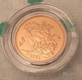 STERLINA 2021 PROOF - ORO - SPECIALE MARCHIO DELLA