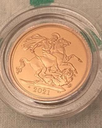 STERLINA 2021 PROOF - ORO - SPECIALE MARCHIO DELLA