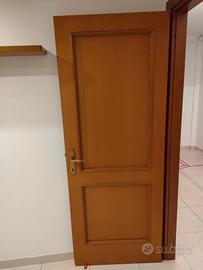 Porta interna legno noce con cornice 80x210 dx/sx
