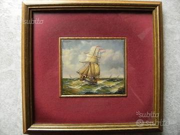 Serie miniature nautiche ad olio