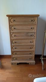 cassettiera settimino vintage legno