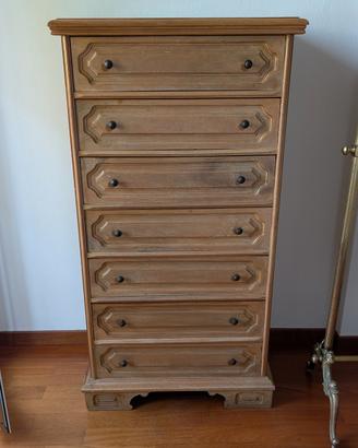 cassettiera settimino vintage legno