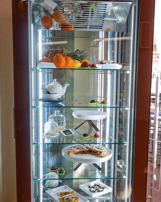 Vetrina refrigerata 4 lati vetro positiva negativa