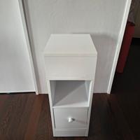 COMODINO BIANCO CON CASSETTO