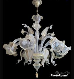 Lampadario 6 luci MURANO ARTISTICO