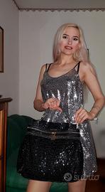 Twin-Set by Simona Barbieri borsa nero paillettes