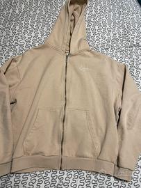 Felpa Boxy Fit Karl Kani Beige con Zio e Cappuccio