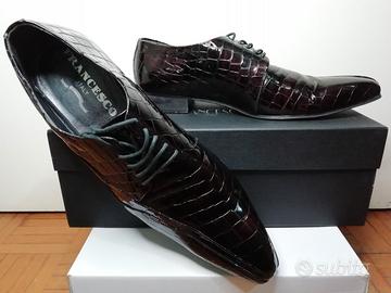 Scarpe stringate bordeaux outlet uomo