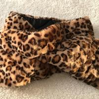 Coprispalle pelliccia sintetica leopardata