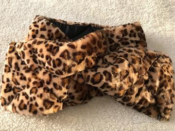 Coprispalle pelliccia sintetica leopardata
