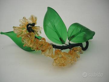 Mughetto ambra oggetto di murano la murrina