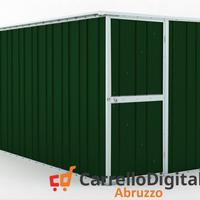 Deposito attrezzi giardino 175x307 verde scuro