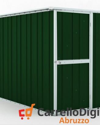 Deposito attrezzi giardino 175x307 verde scuro