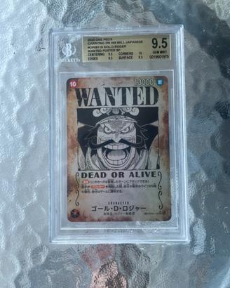 Gradata !! Gol D. Roger #OP09-118 Wanted BGS 9.5
