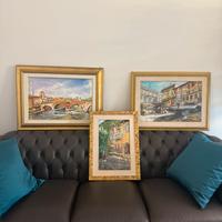 Quadro olio su tela di verona totale 3 quadri