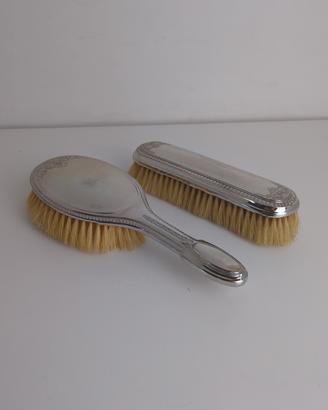 Set da toilette vintage in alpacca argentone 