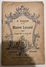 Libretto d'opera - RICORDI PRIMI DEL 1900 - G. Puc