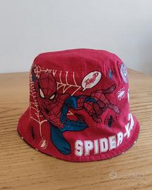 Capello bambino 54 cm, reversibile, spiderman 