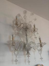Applique a Parete 4 Luci stile Vetro di Murano