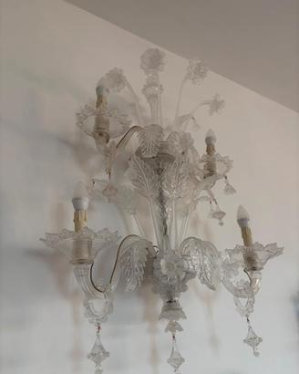 Applique a Parete 4 Luci stile Vetro di Murano