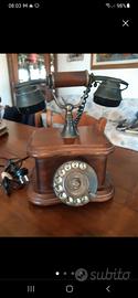 telefono rustico in legno 