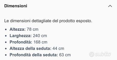 Divano 3 posti + puff