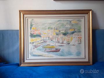 Quadro litografia vintage artista Michele Cascella