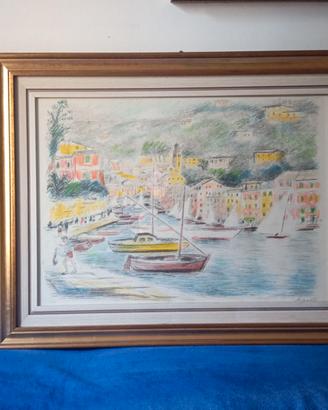 Quadro litografia vintage artista Michele Cascella