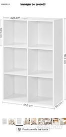 Scaffale / Libreria 6 cubi