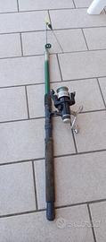 canne da pesca allungabile con mulinello