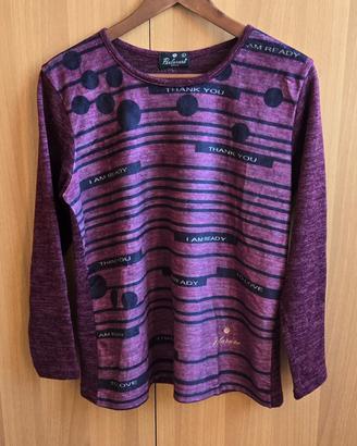 Maglia Calda Viola Ciclamino Melange