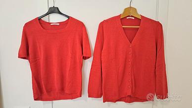 Set cardigan e maglia a maniche corte Lenora