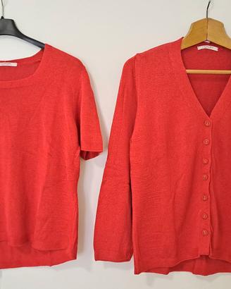 Set cardigan e maglia a maniche corte Lenora