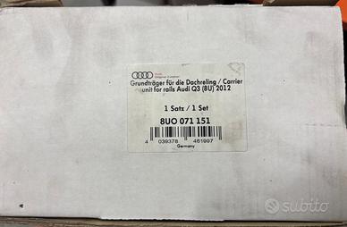 PORTAPACCHI ORIGINALI AUDI Q3 (8U)-NUOVE MAI USATE