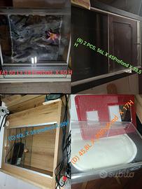 Teche legno e vetro + accessori prezzi trattabili